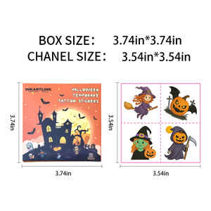 รอยสักชั่วคราวสำหรับเด็ก <span class=keywords><strong>ลาย</strong></span>ฟักทองและผี น่ารัก ปลอดภัยต่อผิว เป็นมิตรกับสิ่งแวดล้อม ขายส่ง - Product Image 4