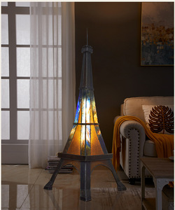 Lámpara de mesa LED DE <span class=keywords><strong>LA</strong></span> <span class=keywords><strong>Torre</strong></span> <span class=keywords><strong>Eiffel</strong></span>, barra de cristal de color contemporánea moderna, Flexible para lectura, control remoto para escritorio de estudio, arte, espacio creativo - Product Image 2