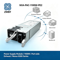 Módulo de fuente de alimentación CA Cisco NXA-PAC-1100W-PE2 de 1100W con escape lateral para la serie Nexus 9300 FX2