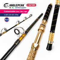 Caña de Pescar para Agua Salada, Pesca en Alta Mar, FUJI Guide, Jigging Pesado, Arrastre Máximo 26KG - 46KG, 1.8m 2.1m 2.4m 2.7m, para Atún y Marlín