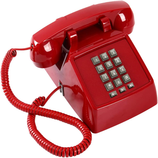 Vintage Style Antique Telephone Retro Design with for Voice Assistant for Android & IOS Systems