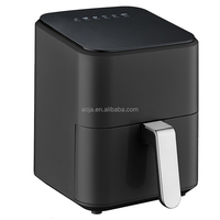AOJA 2024 Nouvelles Friteuses à Air à Commandes Numériques 4 + 4 8L Grande Capacité 2 Paniers de Friture Indépendants Double Panier AirFryer Sans Huile-Noir