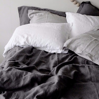 Kit de mariage personnalisable : Parures de lit en lin, ensembles de couettes, draps de lit en lin français de luxe à prix d'usine pour chambre à coucher