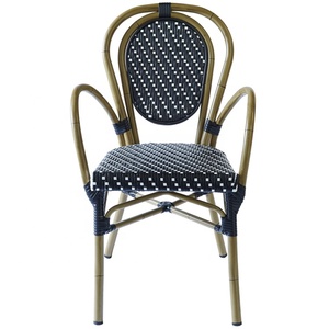 Parisian pháp wicker nhôm ăn ghế bành nhà hàng đồ nội thất ngoài trời mây Bistro ghế - Product Image 2