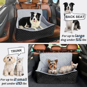 <b>Pet</b> Dog Car Seat Booster Carrier with Safety Leashes for Small Large Dogs Outdoor <b>Travel</b> Washable <b>Pet</b> Car Seat Carriers Bed - Product Image 5