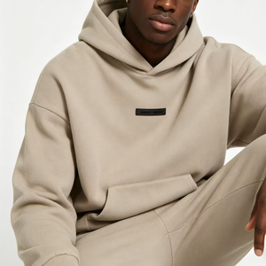 Sudadera con capucha de invierno para hombre, talla grande, estilo urbano, personalizada, con patchwork, gruesa, cálida, tipo jersey, oversize - Product Image 6