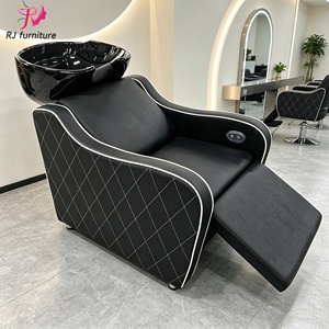 Sillón/Cama de Lavado de Cabello Moderno de Cuero Sintético con Lavabo de Cerámica - Mueble de Salón Duradero y Ecológico - Product Image 1