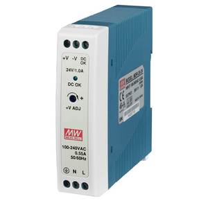 Fuente de Alimentación Conmutada Mean Well MDR-20-24 de Salida Única, Voltaje de Salida de 24 V, Entrada de 85-264 VCA/120-370 VCC, Riel DIN TS-35/7.5 15 - Product Image 3