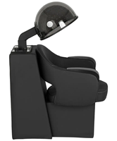 Sillones de peluquería con secador de pelo para barberías, máquina secadora de pelo negra para salón con silla, sillón con secador de pelo