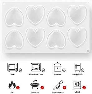 Moldes <span class=keywords><strong>de</strong></span> Silicona 3D en Forma <span class=keywords><strong>de</strong></span> Corazón <span class=keywords><strong>de</strong></span> 8 Cavidades <span class=keywords><strong>para</strong></span> Hornear Pasteles <span class=keywords><strong>de</strong></span> Mousse, <span class=keywords><strong>Chocolate</strong></span> Caliente <span class=keywords><strong>de</strong></span> San Valentín, Postres, Dulces, Pastel <span class=keywords><strong>de</strong></span> Queso - <span class=keywords><strong>Molde</strong></span> <span class=keywords><strong>de</strong></span> Corazón - Product Image 3