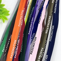Sangle de sangle de 1cm Fournisseur Lettre personnalisée Logo Jacquard coloré Motif Dacron Rubans tissés pour chaussures