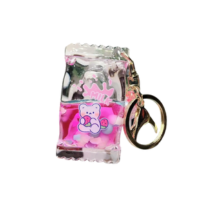 カスタム漫画プラスチック<span class=keywords><strong>PVC</strong></span>キーホルダー水入りキュートオイル液体クイックサンドキーホルダーバッグペンダント医療バッグ型キーホルダー - Product Image 6