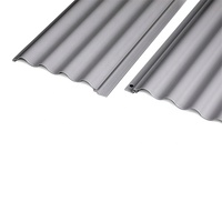 Perfil de Extrusión de Aluminio 6063, Lámina de Techo Corrugada, Panel de Techo Anodizado/Recubierto en Polvo, Certificado ISO 9001, Corte y Doblado