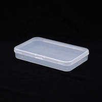 Boîte de rangement en plastique PP refermable et recyclable pour lunettes, dimensions 130x80x20mm
