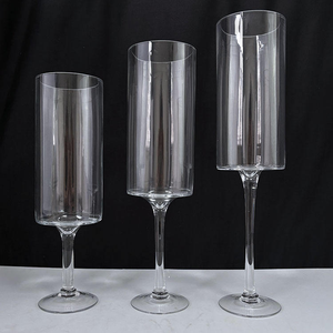 Popolare Set di 3 Pezzi: Portacandele in Vetro Trasparente con Tubo in Vetro per Candele Galleggianti - Product Image 6