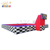 WINSUN Petit parcours d'obstacles gonflable, arène de voitures tamponneuses, matériau PVC sans plomb, ignifuge, étanche, certifié CE, capacité maximale