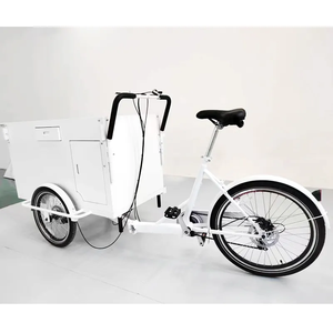 Vélo à nourriture à 3 roues, vélo de vente mobile, chariot de vente de hot-dogs, vélo de <span class=keywords><strong>livraison</strong></span> de nourriture de rue avec réfrigérateur, <span class=keywords><strong>remorque</strong></span> à crêpes pour la restauration rapide - Product Image 3
