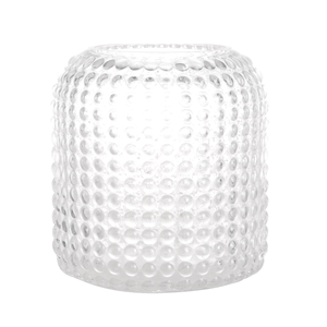 Vase en verre soufflé à la main, motif bulles, transparent texturé, pour décoration intérieure, arrangement floral, centre de table, décoration de mariage - Product Image 1