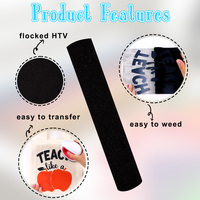 Vinyle thermocollant floqué 3D pour T-shirts, vêtements, textiles – Vinyle HTV pelucheux pour transfert à chaud, découpe DIY et artisanat