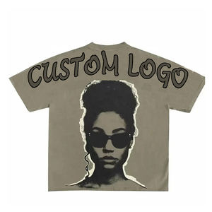 T-shirt pour homme en coton 100% surdimensionné, impression DTG, logo, t-shirt lourd, lavage à l'acide, vintage, personnalisé, vente en gros OEM - Product Image 1