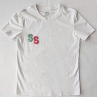 Patchs thermocollants personnalisés en gros pour vêtements, sacs et chapeaux, avec lettres de l'alphabet arc-en-ciel, paillettes et broderies chenille