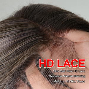 Julianna Vente en gros Futura Fiber Style Elowen Haute qualité Bouclés Highlight Blonde Cheveux synthétiques HD Lace Front Court Bob Perruque - Product Image 4