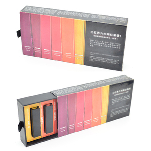 Luxury Custom Logo Perfume Sample Cosmetic Packaging Cardboard Slide Drawer Box with Foam Insert