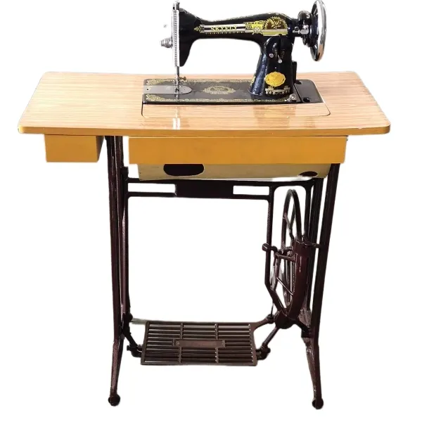 Máquina de coser Ja2-1, mesa de 2 cajones con soporte de hierro fundido