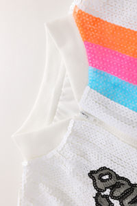 Veste décontractée en satin de style <span class=keywords><strong>basket</strong></span>-ball pour femmes Offre Spéciale grande taille veste à paillettes à la mode pour les fêtes tissage au crochet amérique - Product Image 3