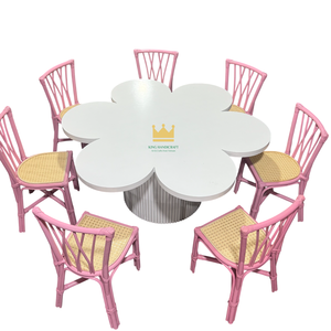 Silla Infantil de Mimbre Hecha a Mano al por Mayor para Fiestas de Cumpleaños, Muebles de Asiento para Niños de Bambú Natural - Product Image 3