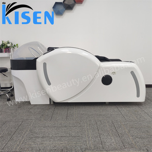เก้าอี้สระผม Kisen SL Track Lay Down รุ่นทันสมัย พร้อมระบบนวดไฟฟ้าและถุงลมนิรภัย สำหรับสปาและร้านเสริมสวยระดับมืออาชีพ - Product Image 4