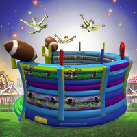 Jeu de défi Porte de football gonflable AFL Goal Soccer Toss pour carnaval en PVC et bâche avec accessoire souffleur