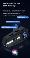 Casque audio pour moto 800mAh, 40h d'autonomie, dispositif audio sans fil 5.3 pour casque avec haut-parleur HIFI 40mm pour le tourisme