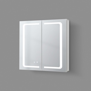 Gabinete <span class=keywords><strong>de</strong></span> Almacenamiento <span class=keywords><strong>de</strong></span> Medicamentos con Espejo Inteligente Iluminado con LED <span class=keywords><strong>de</strong></span> Aleación <span class=keywords><strong>de</strong></span> Aluminio con Espejo y 2 Puertas - Product Image 1