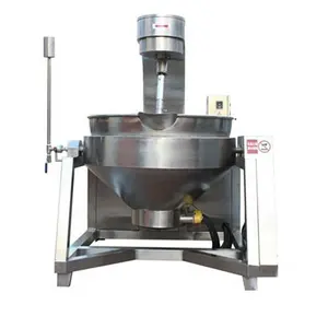 Industrial Automatic Cooking Mixing Machine Gas Cooker Mixer Hot Sauce Jacket Kettle With Agitator