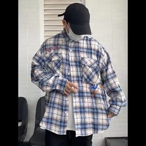 เสื้อยืดแฟลนเนลวินเทจผ้าฝ้ายหนาคุณภาพสูง 100% สำหรับผู้ชาย ติดกระดุม ปิดคอ แบบหนา สำหรับฤดูหนาว - Product Image 3