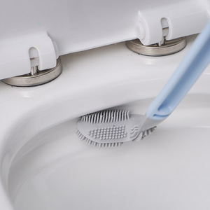 Cepillo de baño de golf, cepillo de inodoro doméstico de mango largo, cepillo de limpieza de goma suave, cepillo de limpieza sin perforaciones tipo pared - Product Image 3