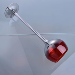 Centros DE MESA DE BODA modernos de cristal pigmentado galvanizado de cristal barato al por mayor portavelas - Product Image 3