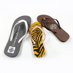Fabric Strap Sandals Personalized Womens <b>Slippers</b> Eve Rubber <b>Flip</b> <b>Flops</b> with Custom Logo - Product Image 1