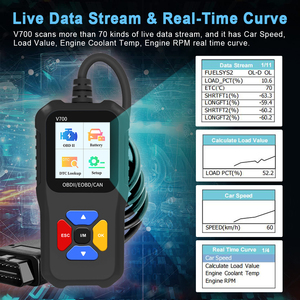 12V V700 스캐너 <span class=keywords><strong>OBD2</strong></span> 1996 OBDII/EOBD 엔진 분석기 이후 모든 OBD II 프로토콜 차량용 진단 도구 - Product Image 5