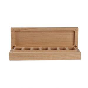 Regalo Promocional Personalizado con Logotipo, Organizador de Pastillas Semanal de 7 Compartimentos, Estuche de Almacenamiento de Medicamentos de Madera con Tapa Abatible - Product Image 1