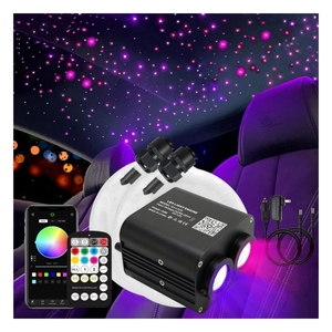 Projecteur Étoilé LED RGBW 20W à Fibre Optique Scintillante, Kit de Plafonniers pour <span class=keywords><strong>Voiture</strong></span> 12V, Entrée 0.75mm PMMA, <span class=keywords><strong>Plafond</strong></span> Ciel Étoilé - Product Image 1