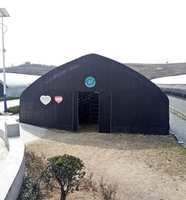 Serre solaire hydroponique isolée avec structure entièrement en acier et couverture en film