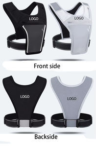 유행 반사 러닝 조끼 500ml 수화 병 방수 스판덱스 소재 가슴 팩 조깅을위한 전화 홀더 - Product Image 6