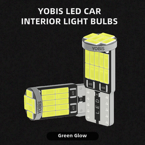 Luces LED para matrícula de coche, accesorios interiores de fábrica, color verde, 2W, 168, 194, T10, W5W, 26SMD, Canbus, 12V, para automóviles - Product Image 2