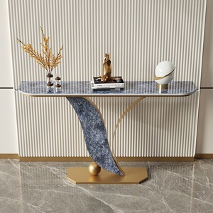 Table <span class=keywords><strong>console</strong></span> multifonctionnelle haut de gamme de luxe léger avec plateau en ardoise pour <span class=keywords><strong>entrée</strong></span> et salon, design moderne et minimaliste - Product Image 4