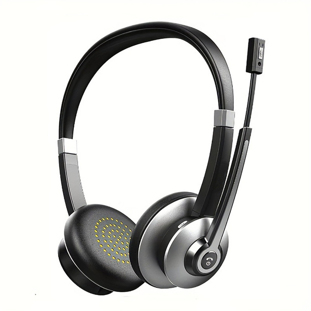 ENC On-ear Headset with Noise Cancelling Mic, Adjustable Headband, for Teams, Skype, and Remote Work