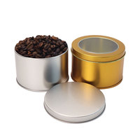 Nouvelle boîte en fer blanc argenté de haute qualité, recyclable, avec fenêtre, pour emballage alimentaire (chocolat, sucettes, bonbons, chewing-gum, pain)