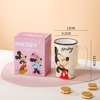 Mug en céramique grande capacité Stitch Mickey Friends - Tasse à café mignonne avec dessin animé Minnie Winnie l'ourson, idéale pour la maison et le bureau