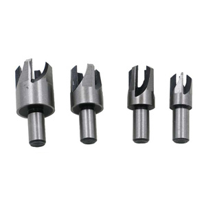 Gỗ Cắm Lỗ Cắt Khoan Cắt Công Cụ Cắt Khoan Bit Thiết Lập Thẳng Và Côn Côn 5/8 "1/2" 3/8 "1/4" Chế Biến Gỗ Nút Chai Khoan Bit - Product Image 6